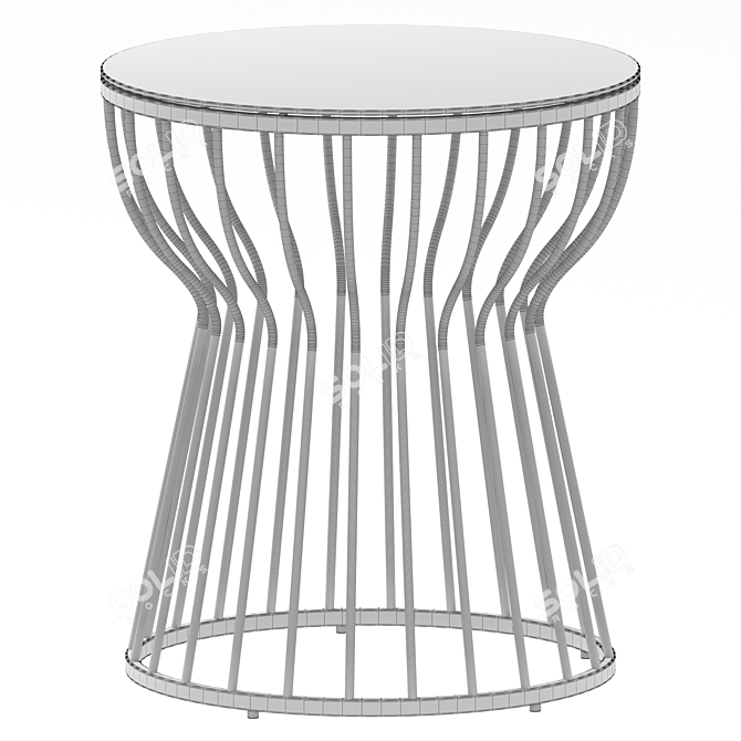 Sleek Pillar Side Table 3D model image 3