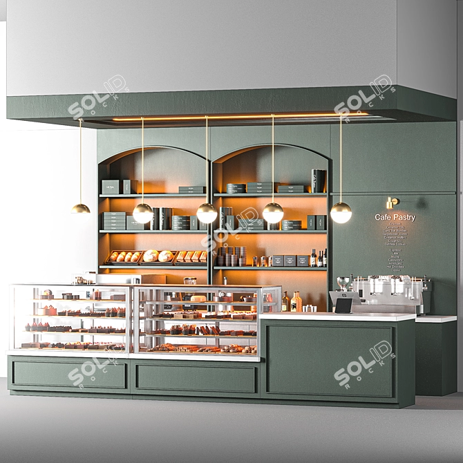 Cafe Pastry FBX 3D Model 3D model image 5