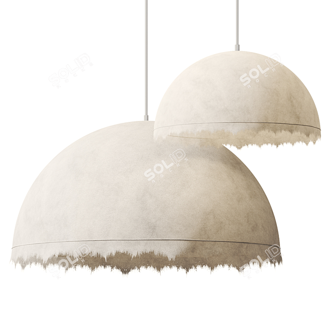 Elegant Plancton Pendant Light 3D model image 1