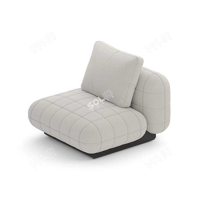 Ergonomic LUM Tetris Lounge Chair 3D model image 4