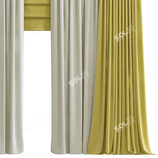 Renovated Curtain Design 3D model image 2