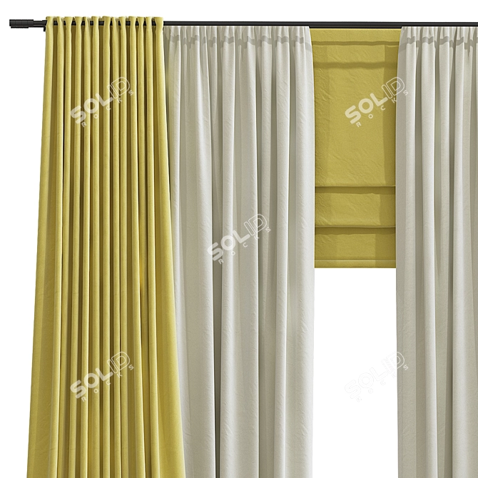 Renovated Curtain Design 3D model image 3