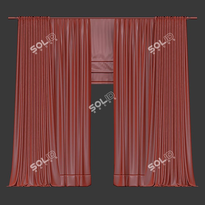 Renovated Curtain Design 3D model image 4