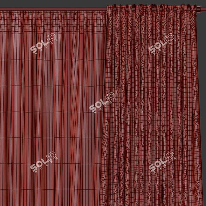 Renovated Curtain Design 3D model image 5