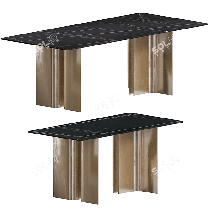 Customizable Table Set by Frandiss 3D model image 1