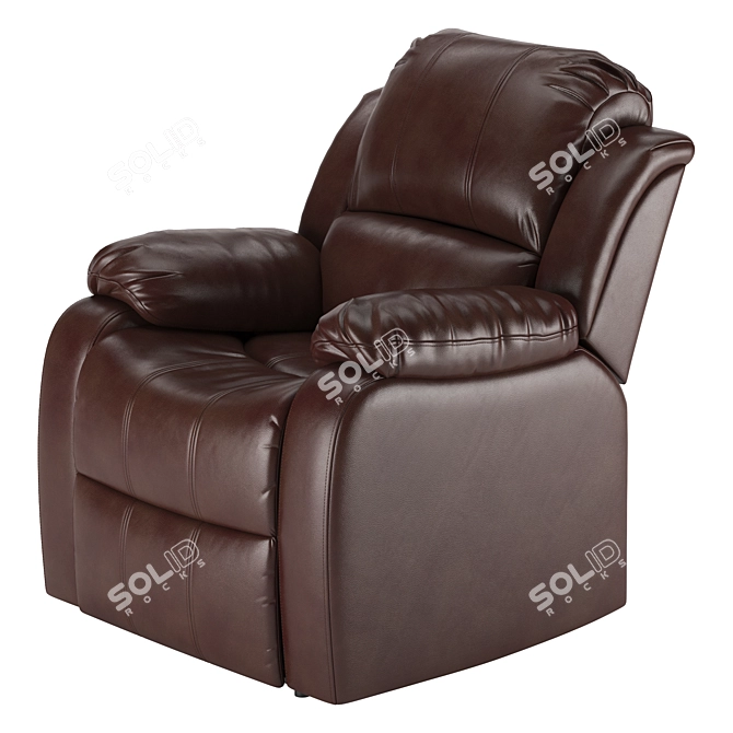 Luxury Modena Vegan Leather Recliner 3D model image 3