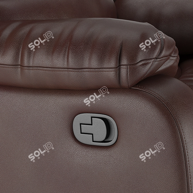 Luxury Modena Vegan Leather Recliner 3D model image 4