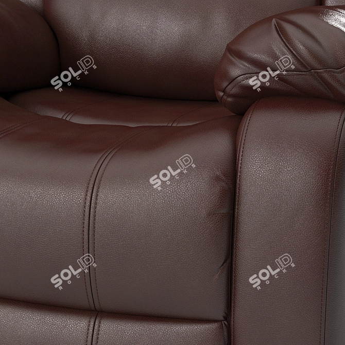 Luxury Modena Vegan Leather Recliner 3D model image 5