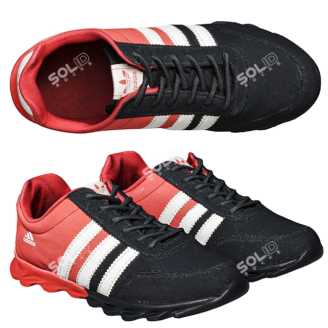 Athletic Adidas Shoes Texture 4000x4000 3D model image 1