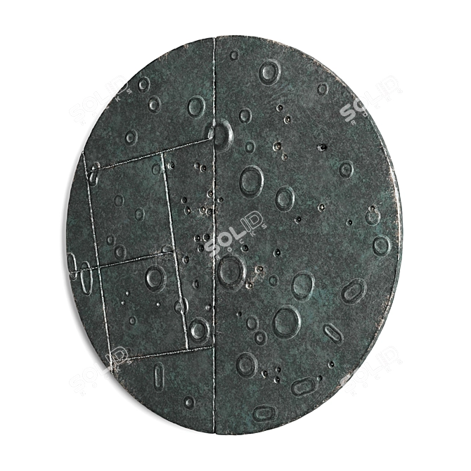 Lunar Metal Wall Art Piece 3D model image 3