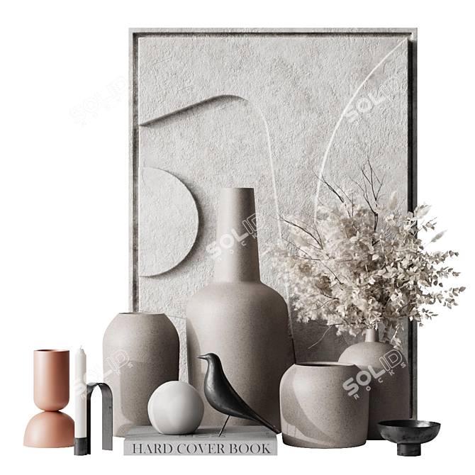 Minimalist Vase Set Kristina Dam 3D model image 1