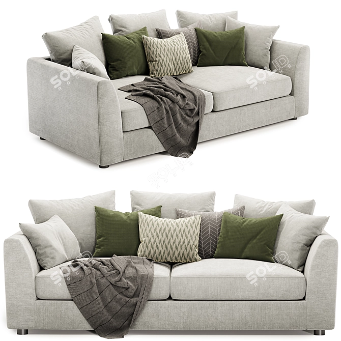 Hadleigh 3-Seater Sofa Ensemble 3D model image 3