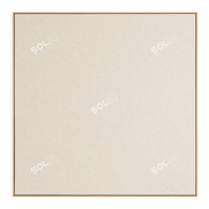 Jute Canvas Wooden Frame Art 3D model image 4