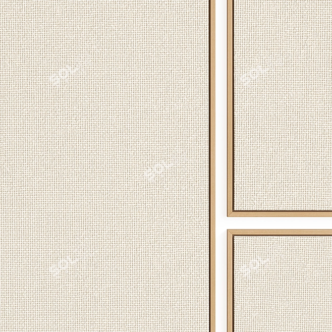 Jute Canvas Wooden Frame Art 3D model image 6