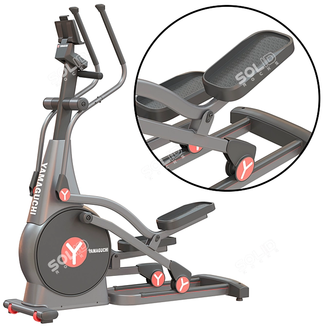 YAMAGUCHI Elliptic Cross Trainer 3D model image 3