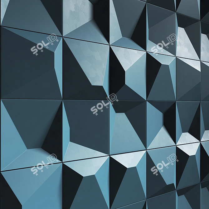 Blue Coat 3D Wall Panel 3D model image 3