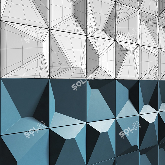 Blue Coat 3D Wall Panel 3D model image 5