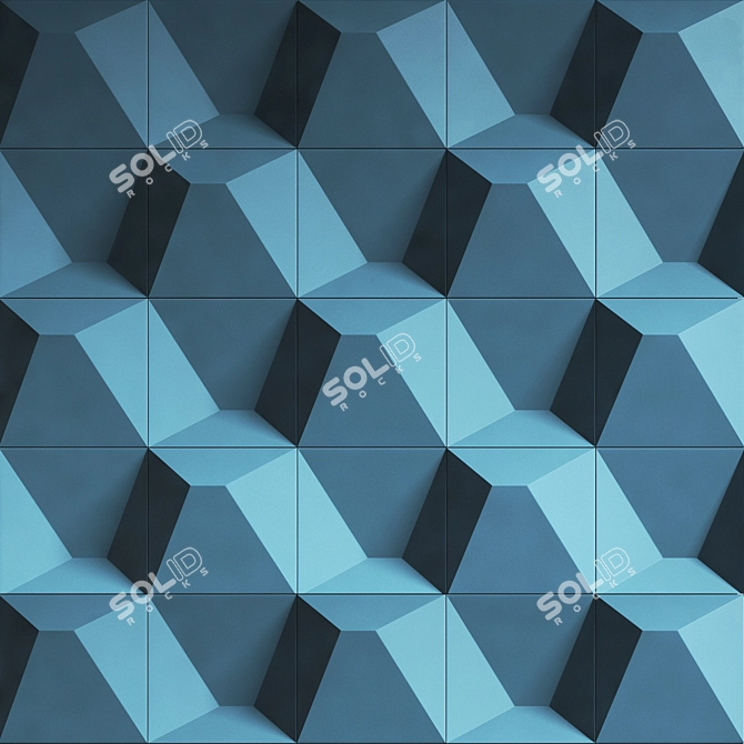 Blue Coat 3D Wall Panel 3D model image 7