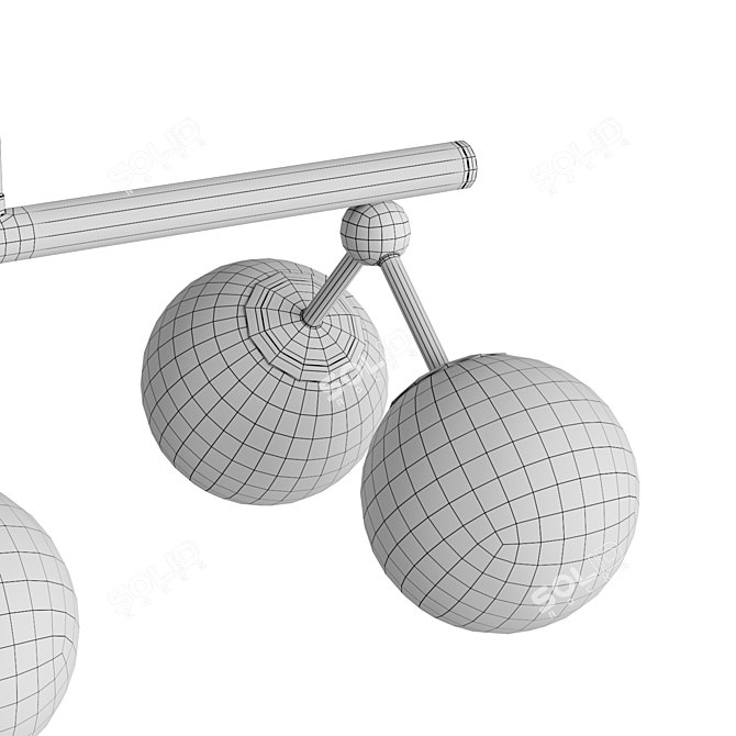 Glass Sphere LED Corner Lamp 3D model image 4