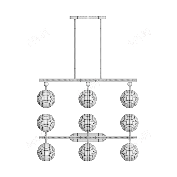 Glass Sphere LED Corner Lamp 3D model image 5