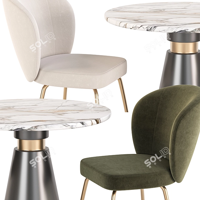 Contemporary Dining Set Collection 3D model image 2