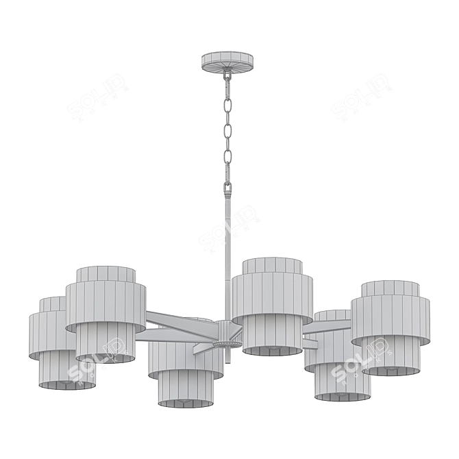 Quorum Epsilon 34" Chandelier Brilliance 3D model image 2