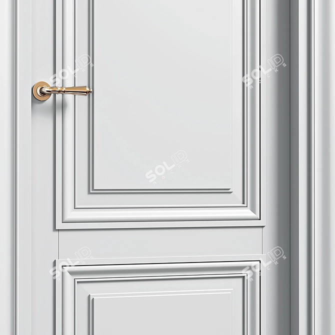 Vintage Volhovec Doors Ensemble 3D model image 4