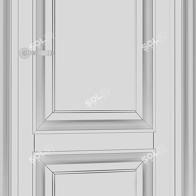 Vintage Volhovec Doors Ensemble 3D model image 5