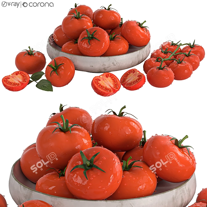 3D Tomato Dish Model Collection 3D model image 5