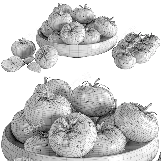 3D Tomato Dish Model Collection 3D model image 7