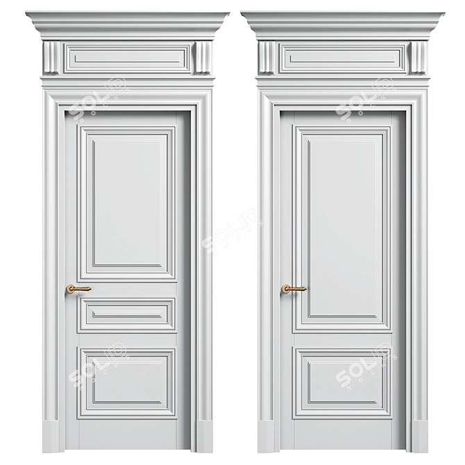 Antique Portal Doors Set 3D model image 2