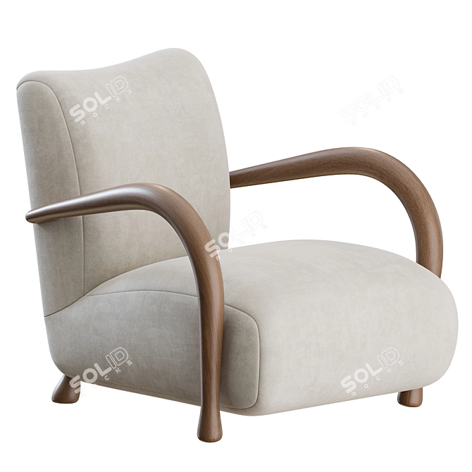 Modern Sula Lounge Chair, Elegant 3D model image 1