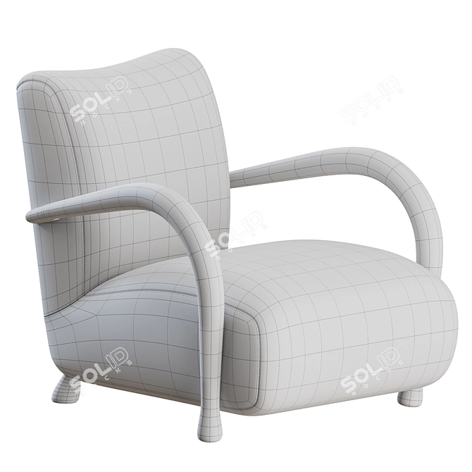 Modern Sula Lounge Chair, Elegant 3D model image 3