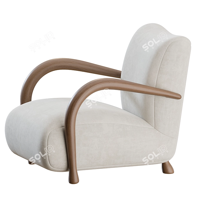 Modern Sula Lounge Chair, Elegant 3D model image 7