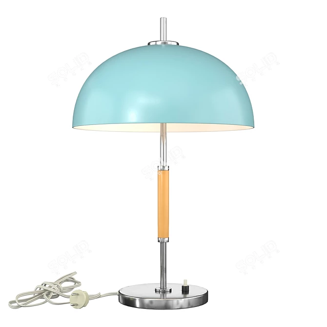 Latvian USSR Vintage Table Lamp 3D model image 1