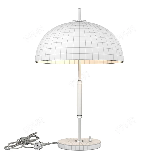 Latvian USSR Vintage Table Lamp 3D model image 2