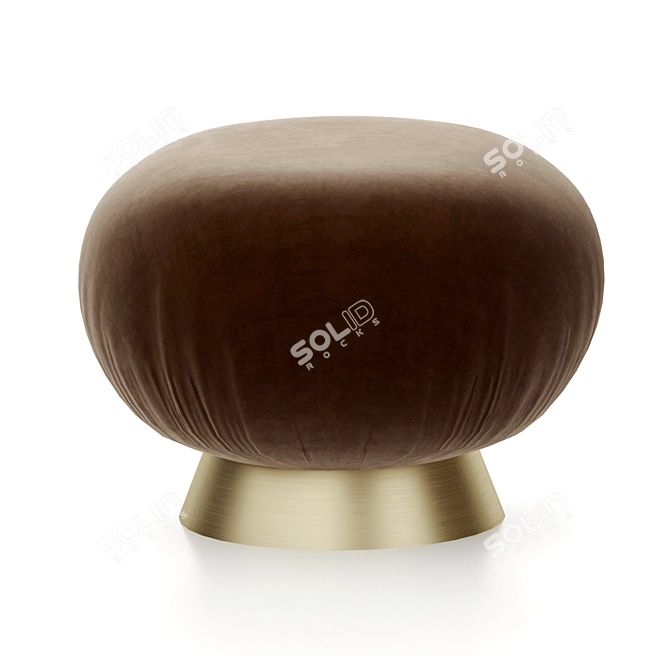 Luxury Velvet Swivel Chair Set 3D model image 3