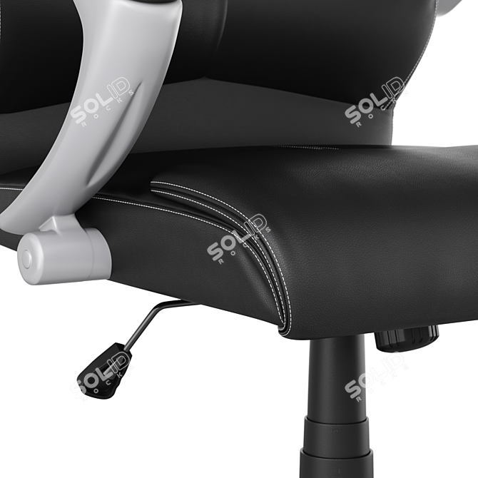 Modern Leather Office Swivel Chair 3D model image 4