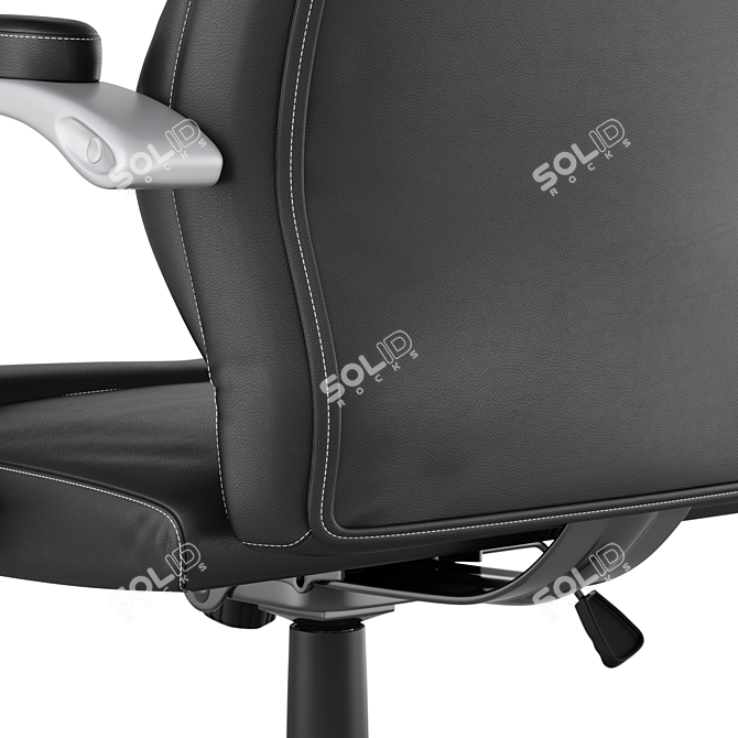 Modern Leather Office Swivel Chair 3D model image 6