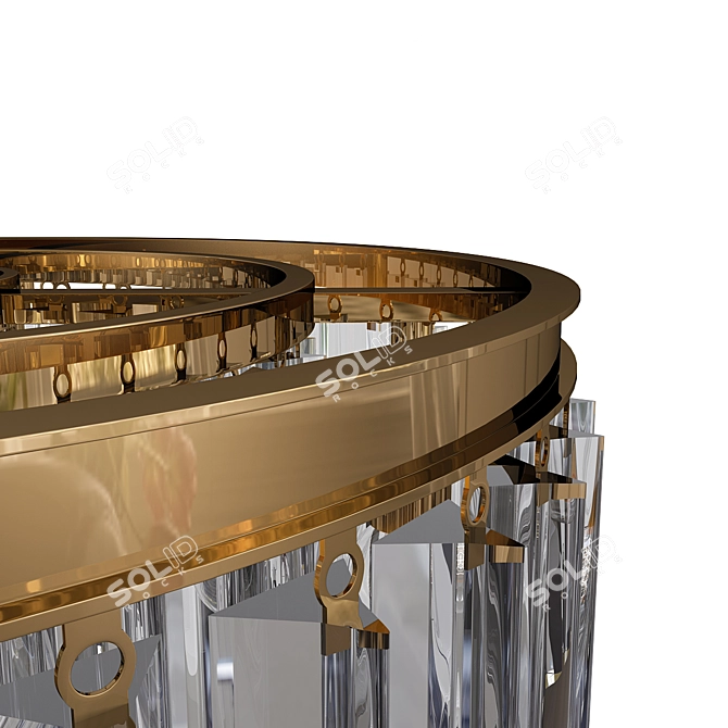 Crystal Fringe Chandelier 3-Tier 3D model image 2