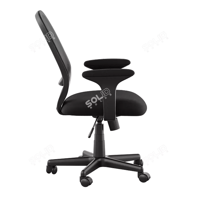 Title:  Mesh Back Office Chair with Fabric Seat 3D model image 3