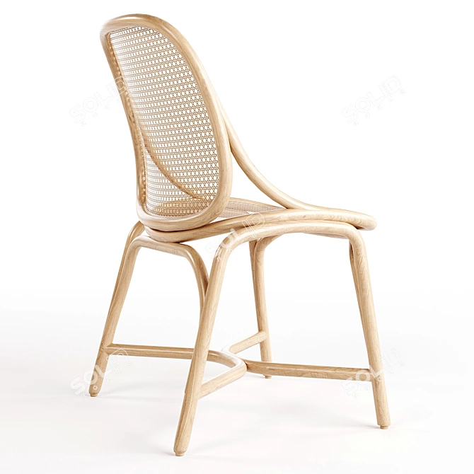 Jaime Hayon Rattan Dining Chair 3D model image 4