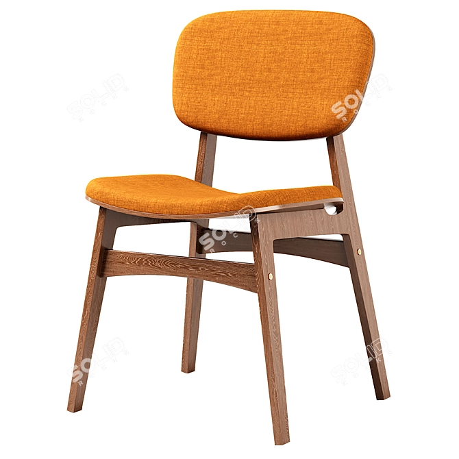 Modern Sid Chair in Black 3D model image 2