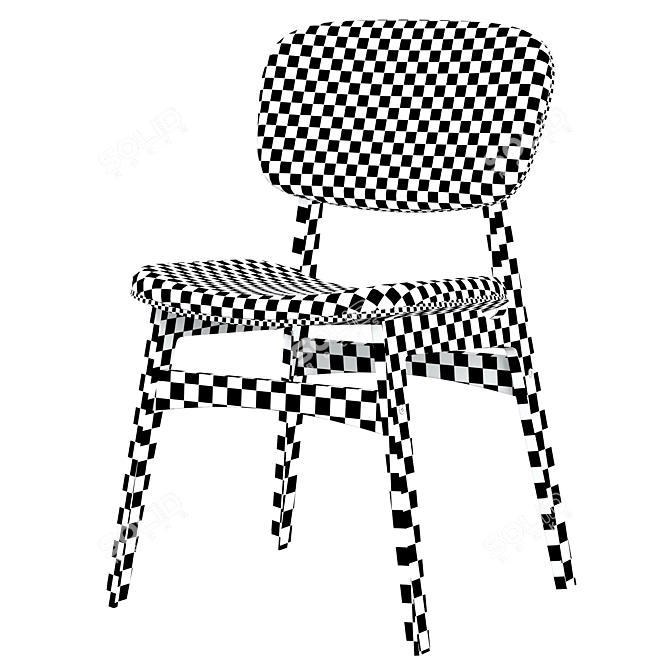 Modern Sid Chair in Black 3D model image 6