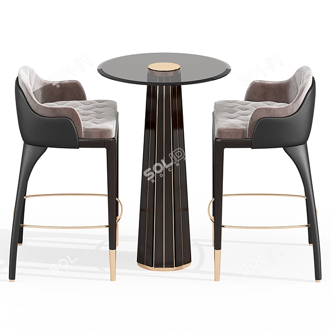 Elegant Darian Bar Table 3D model image 2