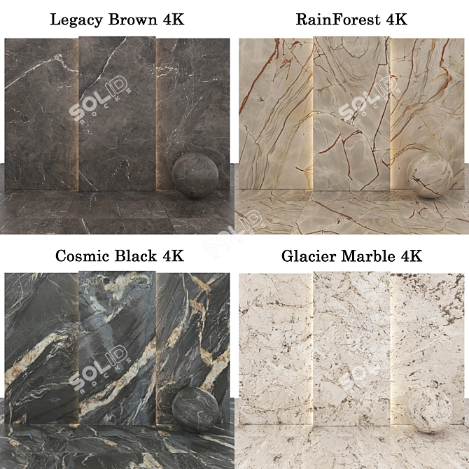 Marble Texture Collection 3D Models 3D model image 2