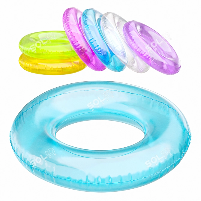 Inflatable Swim Ring, 7 Color 3D model image 1