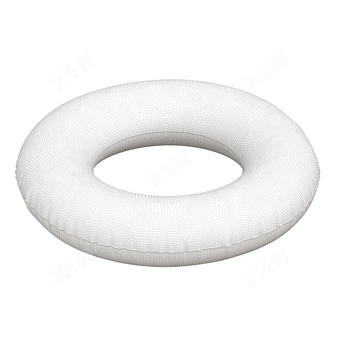 Inflatable Swim Ring, 7 Color 3D model image 2