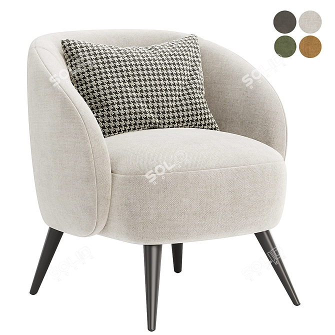 Title: Modern Mylo Accent Chair 3D model image 1