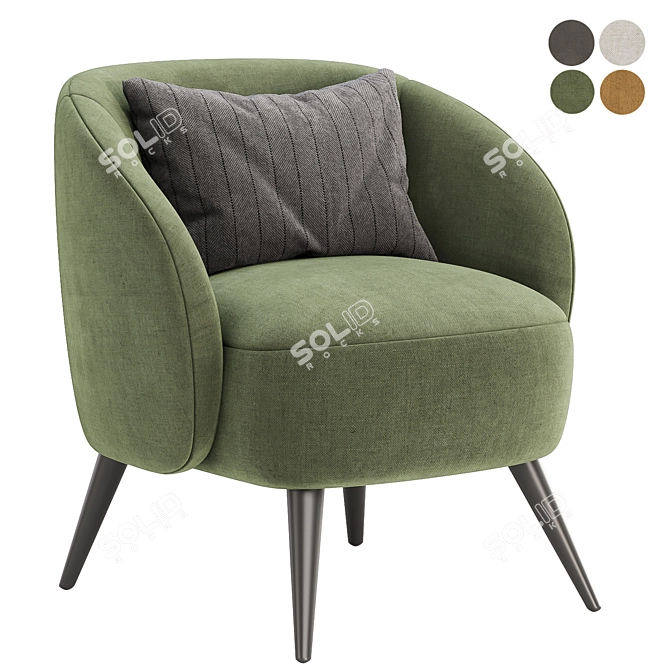 Title: Modern Mylo Accent Chair 3D model image 2